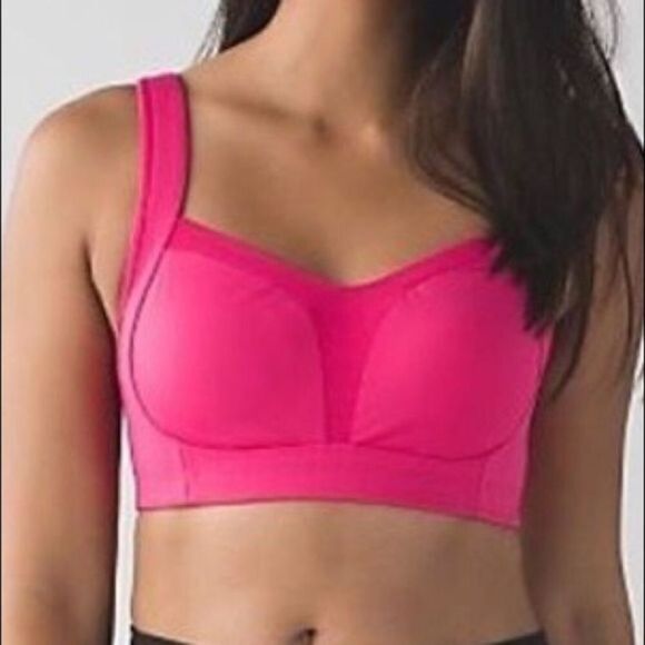 Lululemon Ta Ta Tamer Hot Pink Sports Bra - Picture 1 of 7